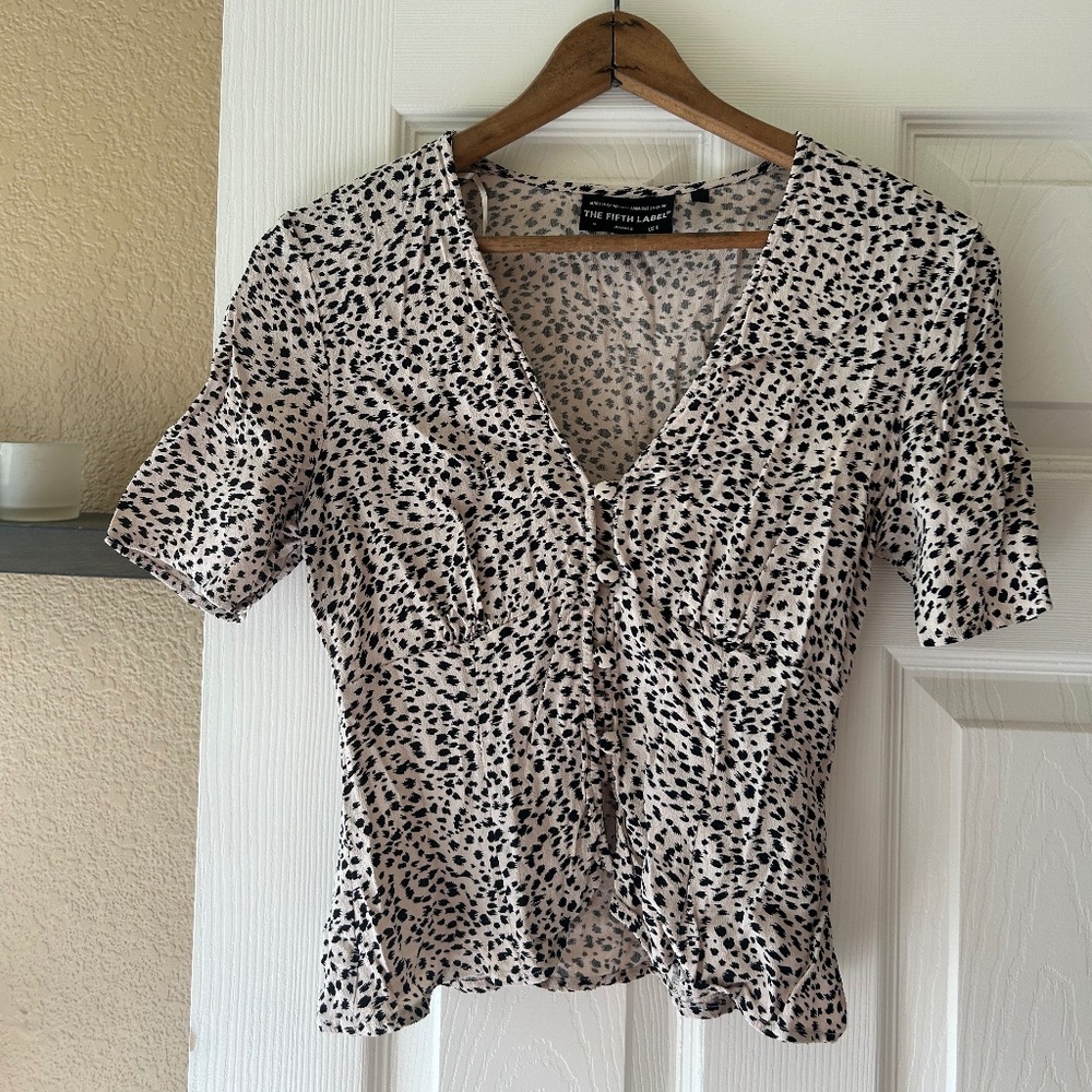 The Fifth Label blouse and skirt in cheetah print